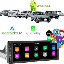 Central Multimídia Android 1 Din Universal 6.9 Carplay