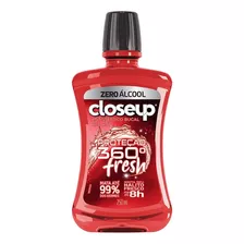 Enxaguante Bucal Closeup Antisséptico Bucal Proteção 360° Fresh Red Hot 250 Ml