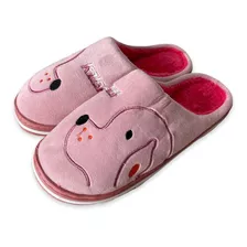 Pantuflas Diseño Perrito Bordado Plush