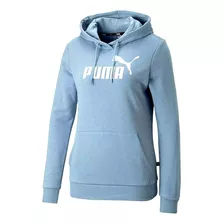 Moletom Puma Feminino Ess Logo Hoodie Blue Wash