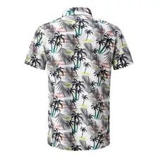 Camisa De Playa Hawaiana De Manga Corta Estampada S 9312 Par