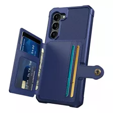 Funda Magnética De Piel Tipo Cartera Para Tarjetas Samsung C