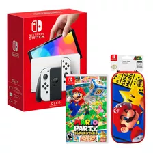 Nintendo Switch Oled Blanco + Superstar + Vault Super Mario