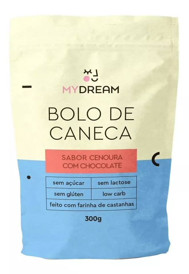 Bolo De Caneca Sabor Cenoura Com Chocolate My Dream 300gr