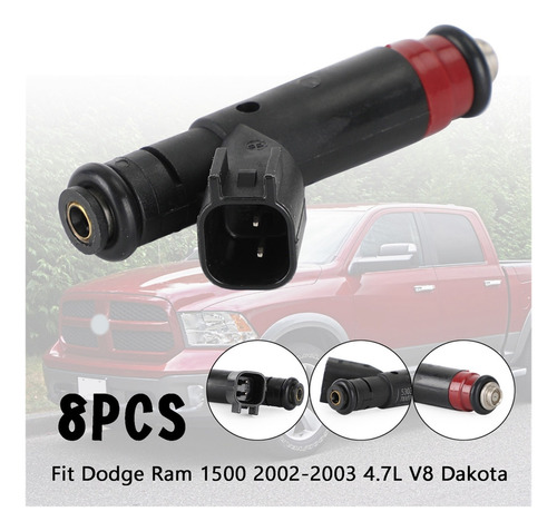 8 Inyectores De Combustible Para Dodge Ram 1500 4.7l V8 Dako Foto 5