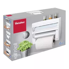 Dispensador Metaltex 4en1 Toallas De Papel Para Cocina Febo