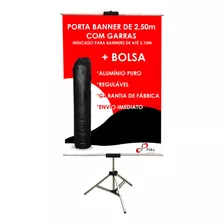 Porta Banner 2,5m C Garra E Bolsa Tripé Pedestal Pagb2250