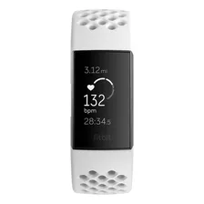 Smartband Fitbit Charge 3 3 Caja De Aluminio Anodizado Graphite, Malla Frost White Sport De Elastómero Y Aluminio Anodizado Fb409