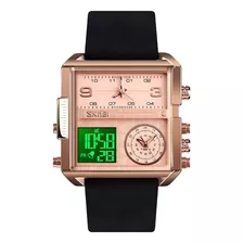 Lujo Reloj Skmei Cuadrada Fechador Cronógrafo For Hombre