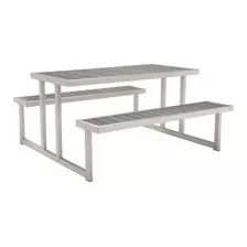 Mesa De Picnic Para Jardin Modelo Cuomo - Gris