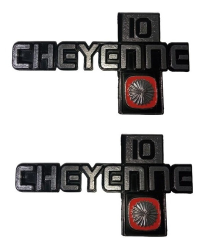 Par De Emblemas Laterales Cheyenne 10 1981-1987 Foto 4
