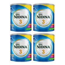 4un Leche De Formula En Polvo Nidina Etapa 3 +12m Lata 800gr