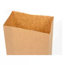 Saco De Papel Kraft Pardo Mix Para Delivery 7,5kg Com 500un