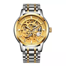 Reloj Automático Wishdoit Para Hombre, Dorado, Con Diseño De