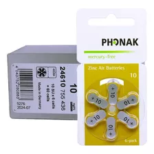 60 Pilhas Phonak Pr70 Aparelho Auditivo Sem Mercúrio 1 Caixa