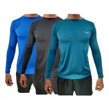 Kit 3 Camisas Masculina Proteção Solar Uv 50 Atacado Revenda