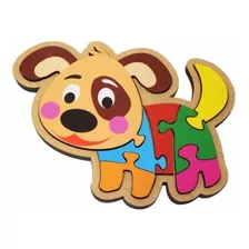 Quebra Cabeça Cachorro - Mdf - Maninho Brinquedos + 3 Anos