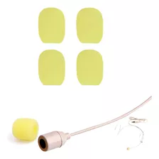 Kit 4 Espuma Proteção Para Lapela De Mini Headset 12mm Bege