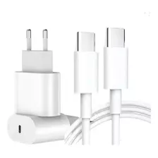 Cabo + Fonte Compatível iPhone 15 Usb-c 15 Pro 20w Turbo