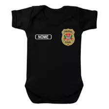 Body Infantil Bebê Polícia Civil Sp São Paulo Personalizado