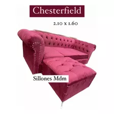 Sillones Chesterfield 3 Cuerpos Más Camastro 2.10 X 1,70