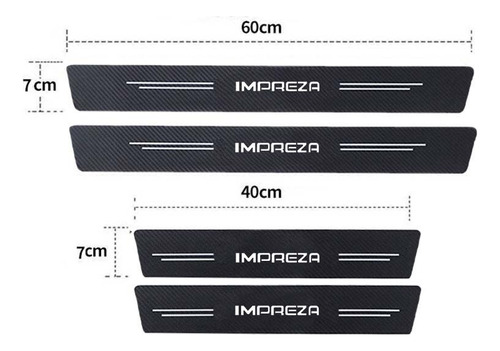 Subaru Impreza Protectores Para Posapies Fibra Carbono Foto 4