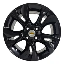 Roda Liga Leve 4x100 Aro 14 Chevrolet Onix + Bicos / Jogo Cor Black S35