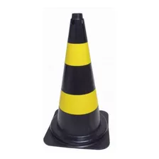 Cone Pvc 50 Cm Preto/amarelo