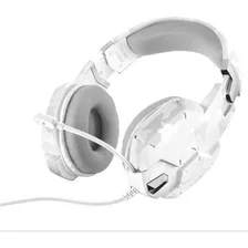 Audifono Diadema Gamer Trust Gxt 322w Carus Blanco Camo