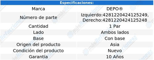 Par Farol Dodge Voyag/carav 96 97 98 99 00 Y Lujo 96 97 C/ba Foto 4