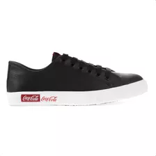 Tênis Coca Cola Blend Basic Town Couro Preto - Original