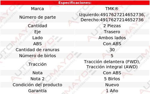 2) Mazas Traseras Tmk Torrent V6 3.4l 2006-2009 Foto 2