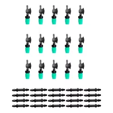 15 Bico Nebulizador Nevoa Regulável Antigotas + 20 Conector 