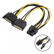 Cabo Adaptador Dual Sata P/ Pci-e 8 Pinos Placa De Vídeo