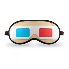 Máscara De Dormir - Óculos 3d Geek Cor Branco