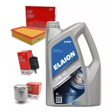 Aceite Elaion F30 Ts1040 10w40 + Kit Filtros Vw Gol Trend 