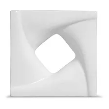 Cobogó Cerâmica Branco Twist Construção Parede 19,5x19,5 Cm