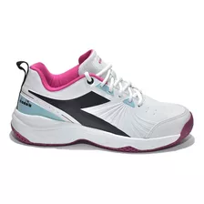 Zapatillas Diadora Modelo Damas Strike Tenis - Color Blanco