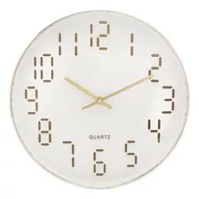 Relógio De Parede Em Plástico Lyor Quartz 30,5x4cm Branco Co