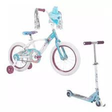 Bicicleta + Scooter Huffy Frozen R16