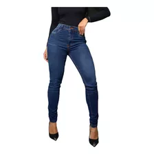 Calça Jeans Feminina Carmen Crmn Cintura Alta Com Lycra