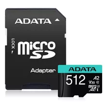 Tarjeta De Memoria Adata Ausdx512gui3v30sa2-ra1 Premier Pro Con Adaptador Sd 512gb