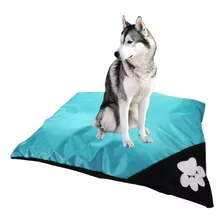 Cama Colchón Lavable Para Mascotas Gigante Color Celeste