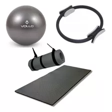 Kit Pilates Overball E Mat Yoga E Anel Tonificador Pilates 