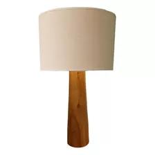 Lampara De Mesa Grande Velador Madera Torneado