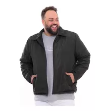 Jaqueta Masculina Plus Size Tamanhos Grandes Preta Lisa