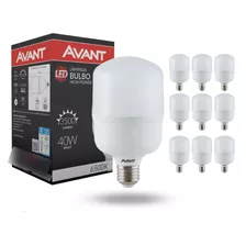 Kit 10 Lâmpadas Led Bulbo 40w Alta Potencia E27 Branco Frio Cor Da Luz Branco-frio 110v/220v