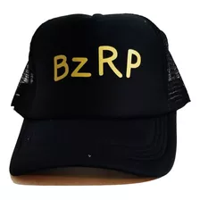 Gorra Bzrp Logo Dorado Trucker Negro