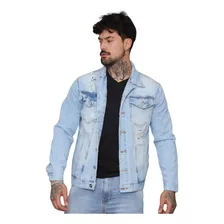 Jaqueta Jeans Masculina Manchada