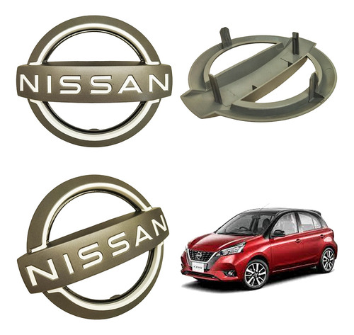 Emblema Parrilla Nissan March 2023 Gris/blanco Foto 7